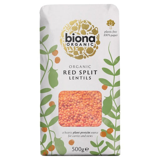 Biona Organic Red Lentils 500g Botiga