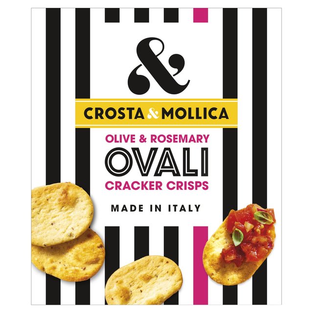 Crosta & Mollica Olive & Rosemary Ovali Cracker Crisps 120g Botiga
