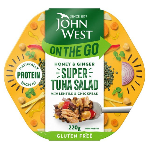 John West On The Go Honey & Ginger Super Tuna Salad Gluten Free 220g Botiga