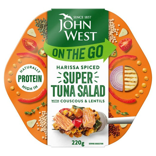 John West On The Go Harissa Spiced Super Tuna Salad 220g Botiga