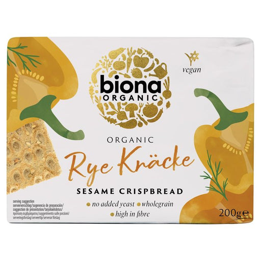 Biona Organic Rye Sesame Crispbread 200g Botiga