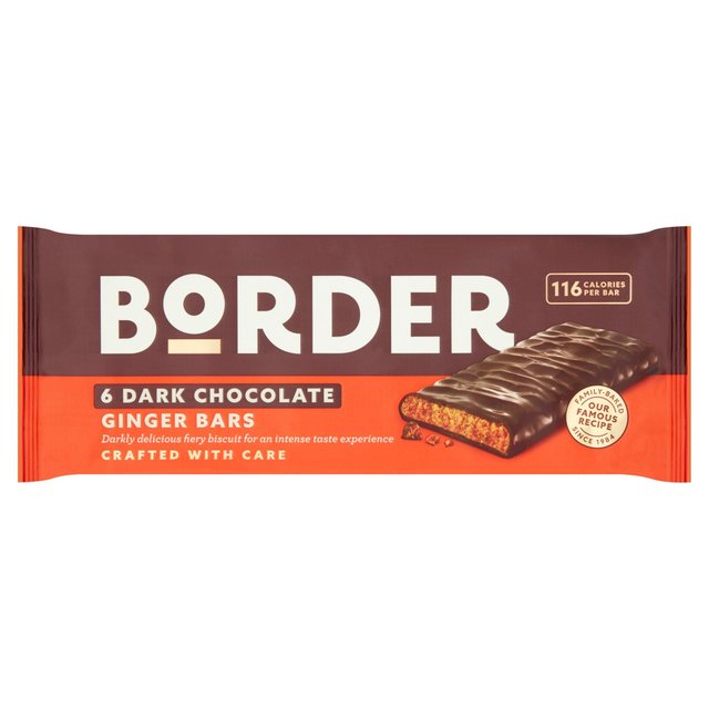 Border Biscuits Dark Chocolate Ginger Bars 144g Botiga