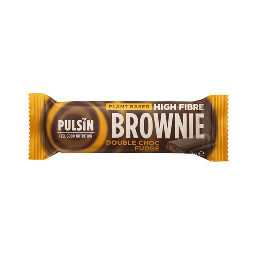 Pulsin Double Choc Fudge Vegan High Fibre Brownie 35g Botiga