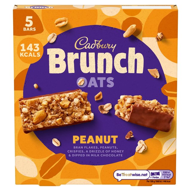 Cadbury Brunch Bar Peanut 5 x 32g Botiga