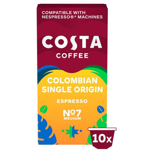 Costa Coffee Nespresso Compatible Columbian Roast Espresso 10 per pack Botiga