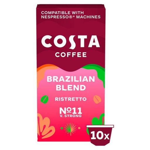 Costa Coffee Nespresso Compatible Brazilian Blend Ristretto 10 per pack Botiga