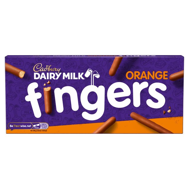 Cadbury Fingers Milk Chocolate Orange Biscuits 114g Botiga