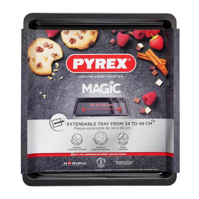 Pyrex Extendable Baking & Oven Tray  34-49cm by 30cm N/A Botiga