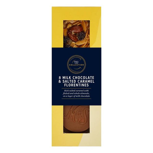 M&S Collection Milk Chocolate & Salted Caramel Florentines 170g Botiga