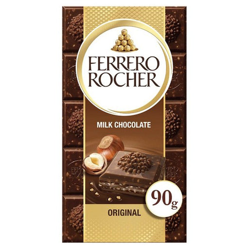 Ferrero Rocher Milk Chocolate Bar 90g Botiga