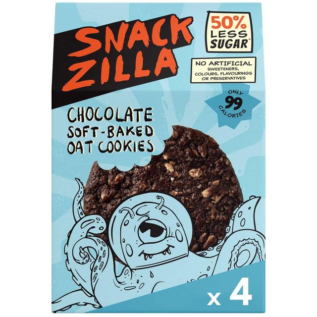 SNACKZILLA Chocolate Soft-Baked Oat Cookies 4 x 30g Botiga