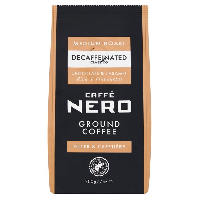 Caffe Nero Classico Decaffeinated Ground Coffee 200g Botiga