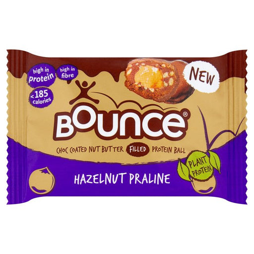 Bounce Dipped Hazelnut Praline Protein Ball 40g Botiga