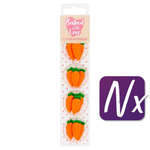 Baked With Love Edible Carrot Decorations 12 per pack Botiga
