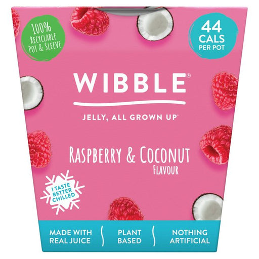 Wibble Raspberry & Coconut Jelly Pot 150g Botiga