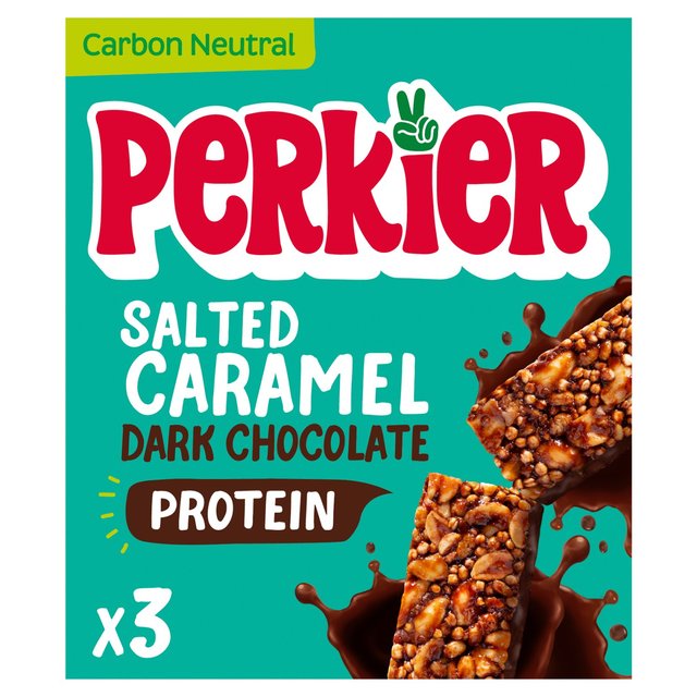 Perkier Salted Caramel & Dark Chocolate Vitamin Bars 3 x 37g Botiga