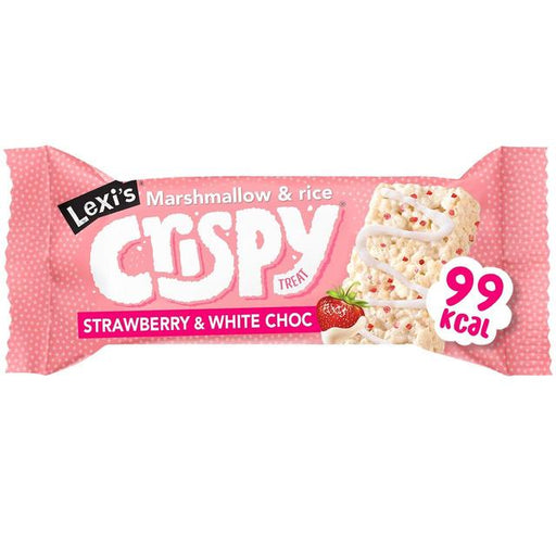 Lexi's Crispy Treat - Strawberry & White Choc 25g Botiga