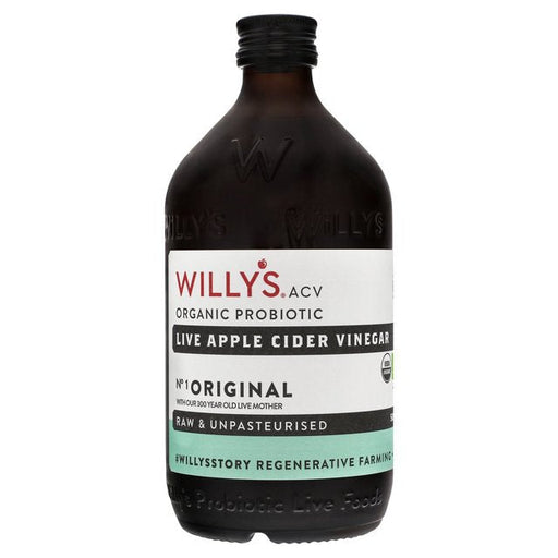 Willy's Organic Live Apple Cider Vinegar with 'The Mother' 500ml Botiga