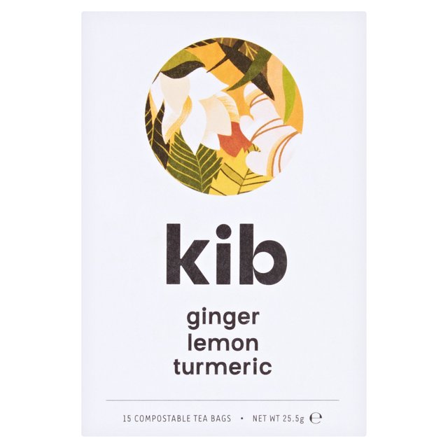 Kib Ginger, Lemon, Turmeric Herbal Tea 15 per pack Botiga