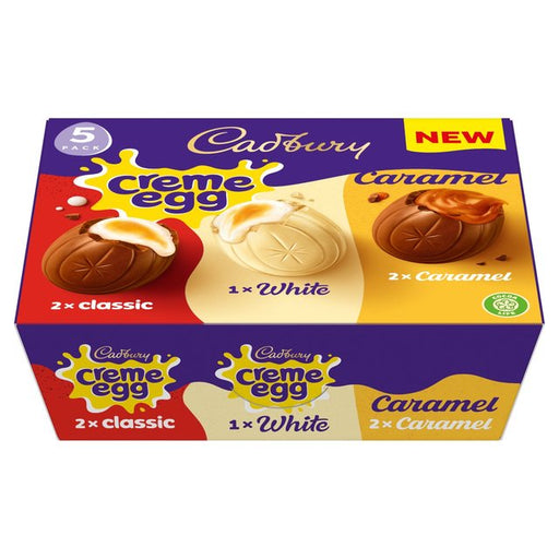 Cadbury Chocolate Mixed White Creme Egg, Caramel & Creme Egg 200g Botiga