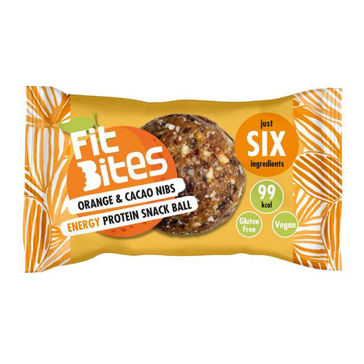 FitBites Orange + Cacao Energy Protein Snack Ball 30g Botiga