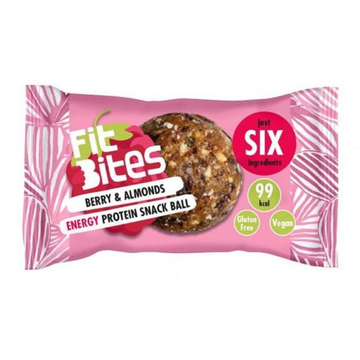 FitBites Berries + Almonds Energy Protein Snack Ball 30g Botiga