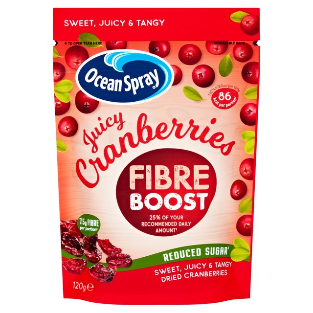 Ocean Spray Fibre Boost Cranberries 120g Botiga