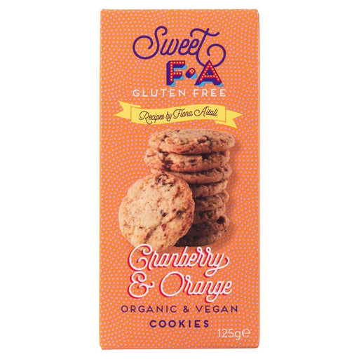 Sweet FA Gluten Free Cranberry & Orange Cookies 125g Botiga