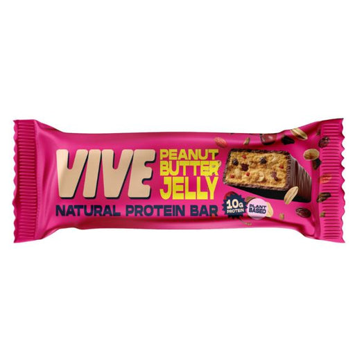 Vive Vegan Chocolate Protein Bars- Peanut Butter Jelly 49g Botiga