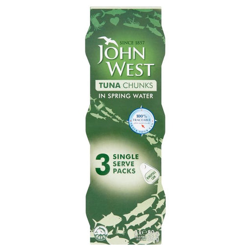 John West Tuna Chunks In Spring Water 3 x 80g Botiga