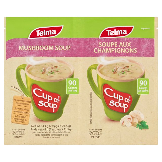 Telma Cup of Soup Mushroom 2 x 21g Botiga