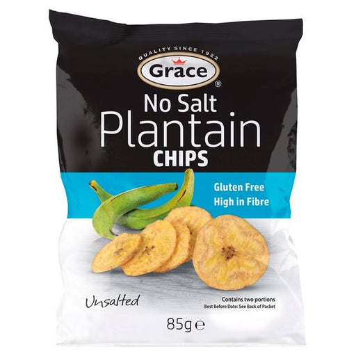 Grace No Salt Plantain Chips 85g Botiga