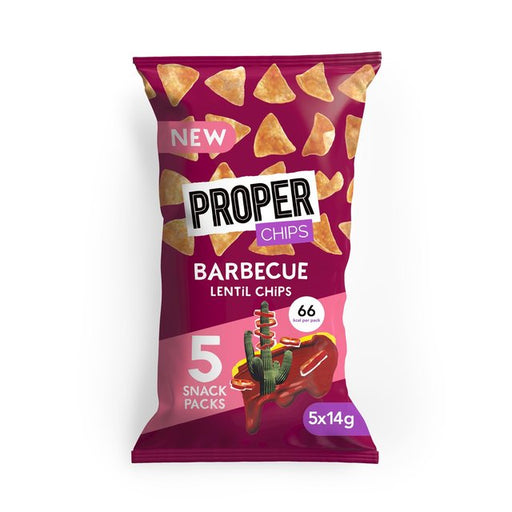 Properchips Barbecue Lentil Chips 5 per pack Botiga