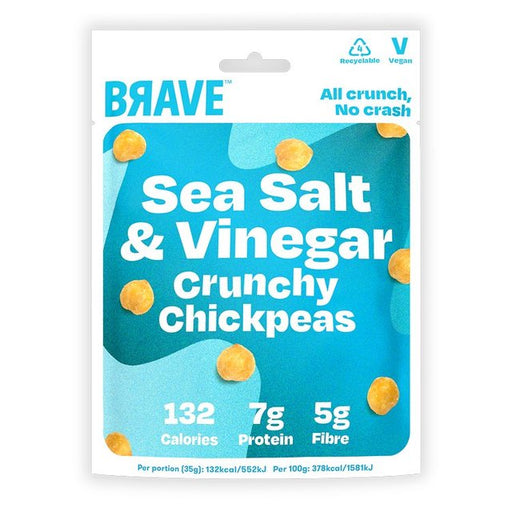 BRAVE Roasted Chickpeas Salt & Vinegar 35g Botiga