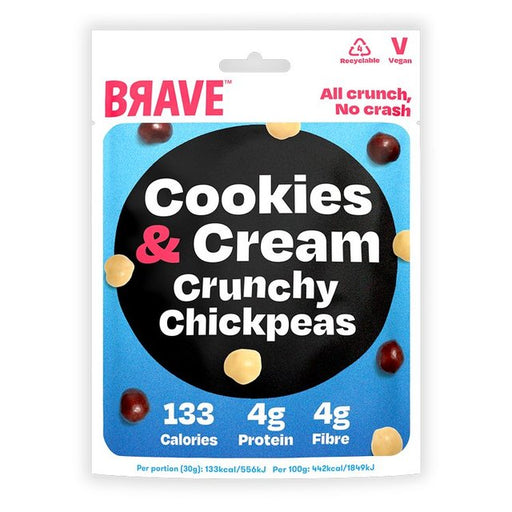 BRAVE Roasted Chickpeas Cookies & Cream 30g Botiga