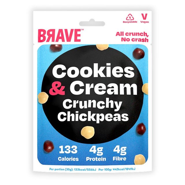 BRAVE Roasted Chickpeas Cookies & Cream 30g Botiga