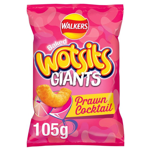 Walkers Wotsits Giants Prawn Cocktail Sharing Bag Snacks 105g Botiga