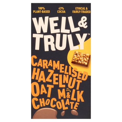 Well&Truly Oat Milk Chocolate Caramelised Hazelnut 90g Botiga