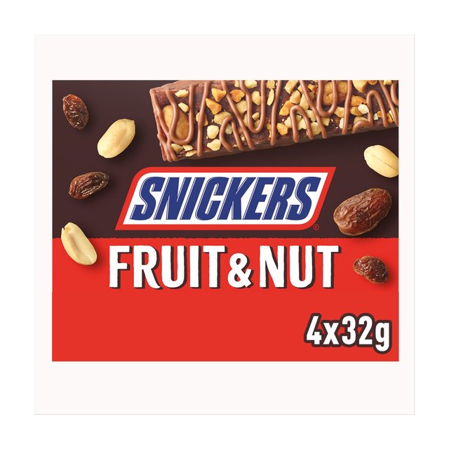 Snickers Triple Treat Fruit & Nut Milk Chocolate Snack Bars Multipack, 128g Botiga