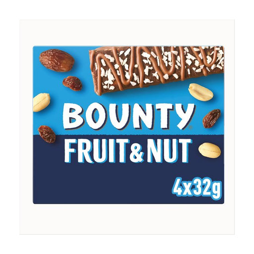 Bounty Triple Treat Fruit & Nut Milk Chocolate Snack Bars Multipack 4x32g 128g Botiga