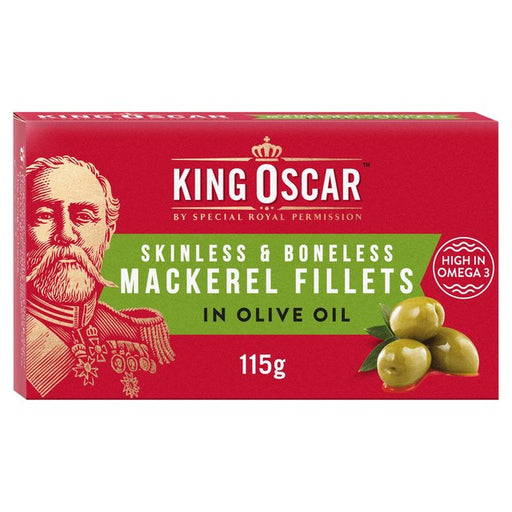 Mackerel Fillets in Olive Oil - King Oscar 115g Botiga