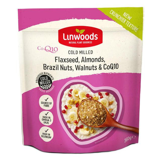 Linwoods Milled CO-Q10 Flaxseed, Almonds, Brazil & Walnuts 360g Botiga