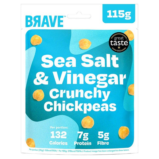 BRAVE Roasted Chickpeas Salt & Vinegar Sharing 115g Botiga