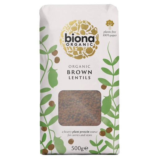 Biona Organic Brown Lentils 500g Botiga