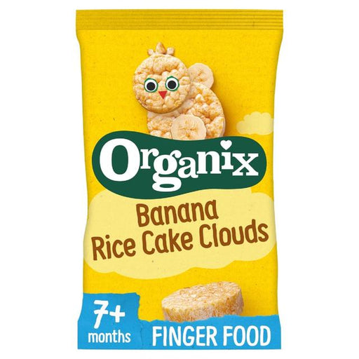 Organix Banana Rice Cake Clouds Baby Snack 7 months+ 40g Botiga