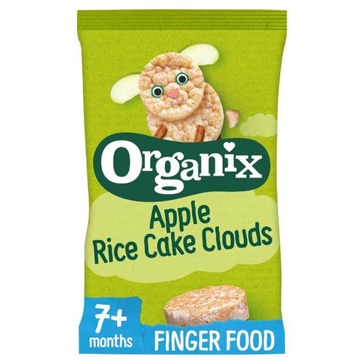 Organix Apple Rice Cake Clouds Baby Snack 7 months+ 40g Botiga