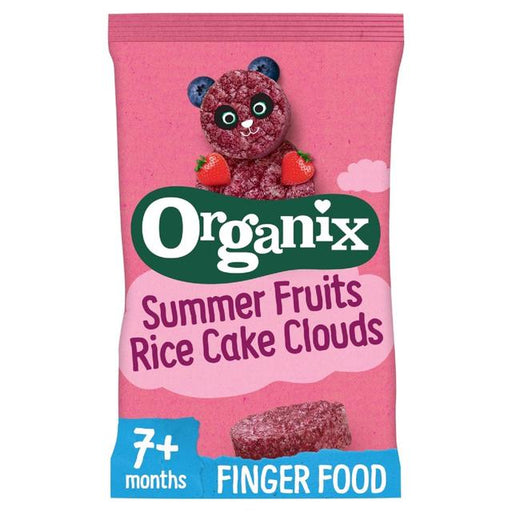 Organix Summer Fruits Rice Cake Clouds Baby Snack 7 months+ 40g Botiga