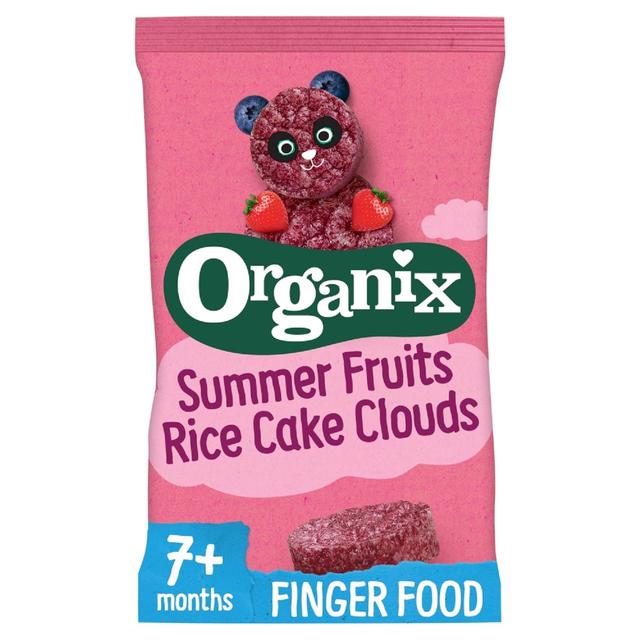 Organix Summer Fruits Rice Cake Clouds Baby Snack 7 months+ 40g Botiga