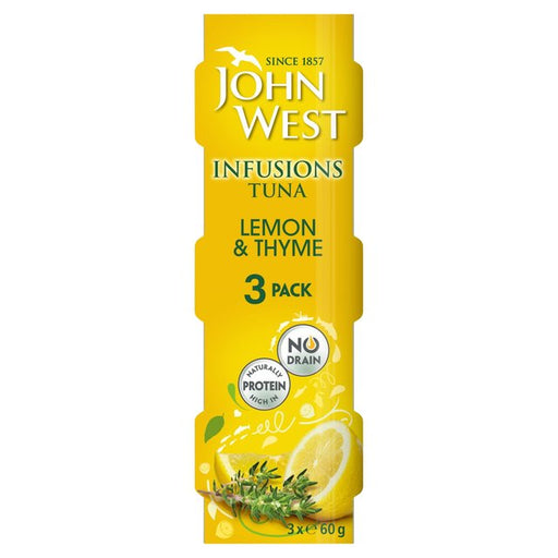 John West Infusions Tuna Lemon & Thyme 3 Pack 3 x 60g Botiga