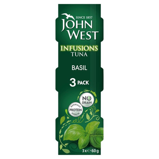 John West Infusions Tuna Basil 3 Pack 3 x 60g Botiga